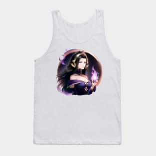 Realistic Anime Liliana of the Veil - Dominaria Planeswalker Tank Top